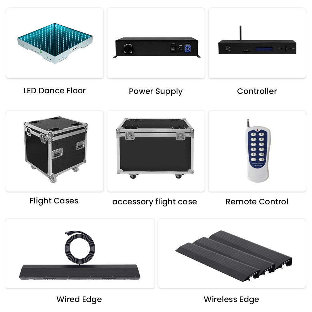 TOP DANCE TP-877 Magnetic Infinity 3D LED Mirror Dance Floor