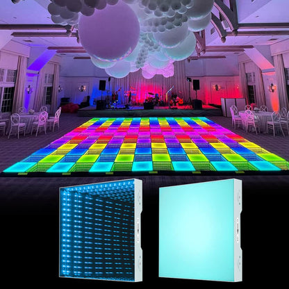 TOP DANCE 20x20ft Frosted Mirror LED 3D Dance Floor