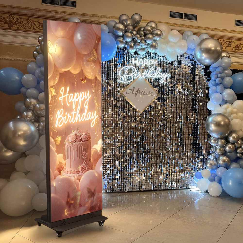 TOP DANCE Indoor Portable GOB Dual-Sided Foldable LED Poster