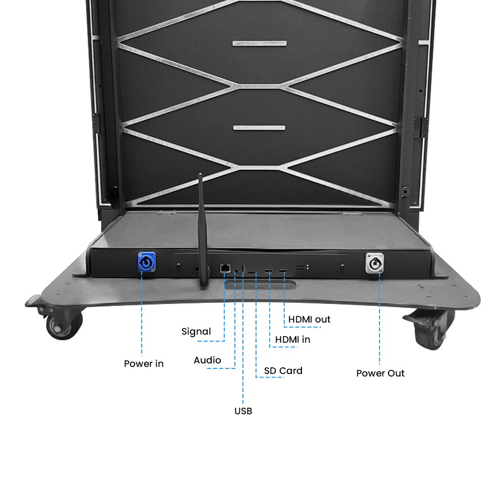TOP DANCE Indoor Portable GOB Dual-Sided Foldable LED Poster