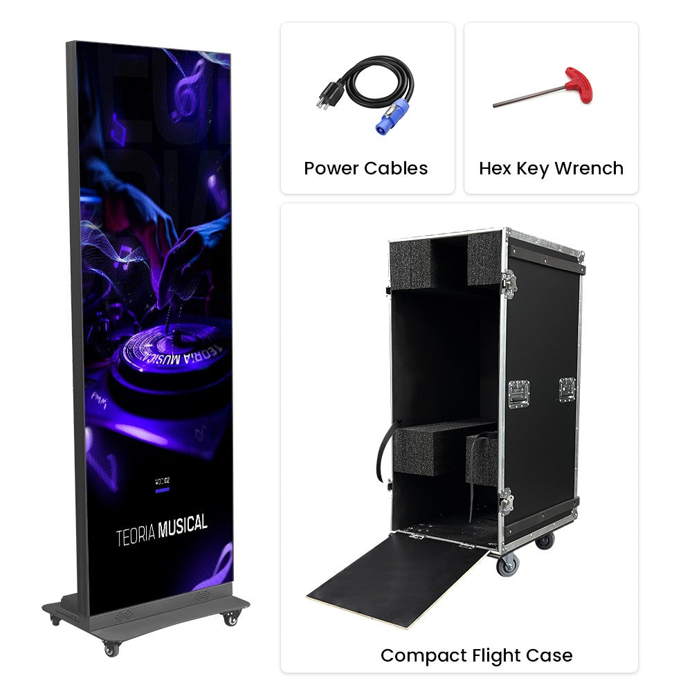TOP DANCE Indoor Portable GOB Dual-Sided Foldable LED Poster