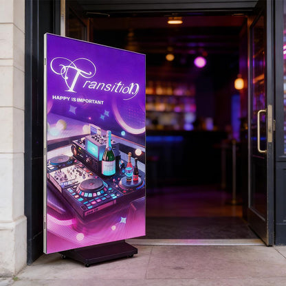 TOP DANCE Portable Digital Signage Tri-fold LED Poster Display