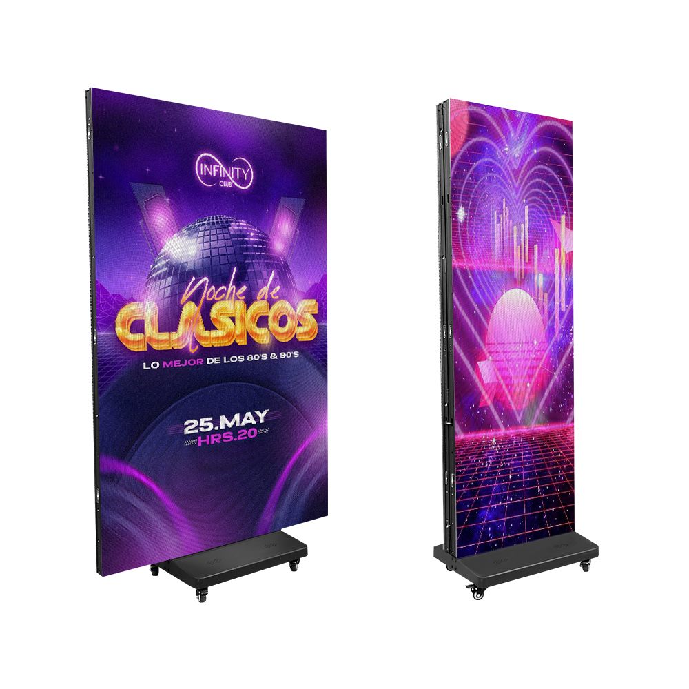 TOP DANCE Portable Digital Signage Tri-fold LED Poster Display