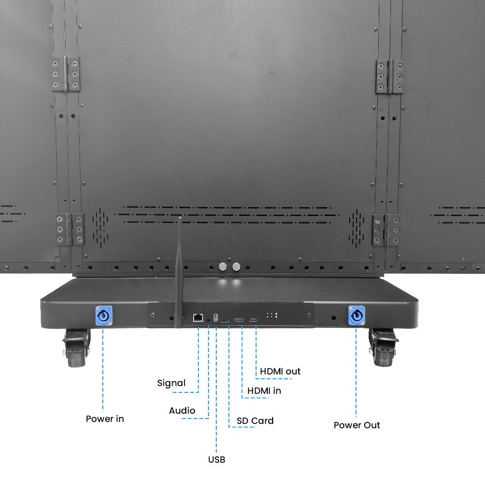 TOP DANCE Portable Digital Signage Tri-fold LED Poster Display