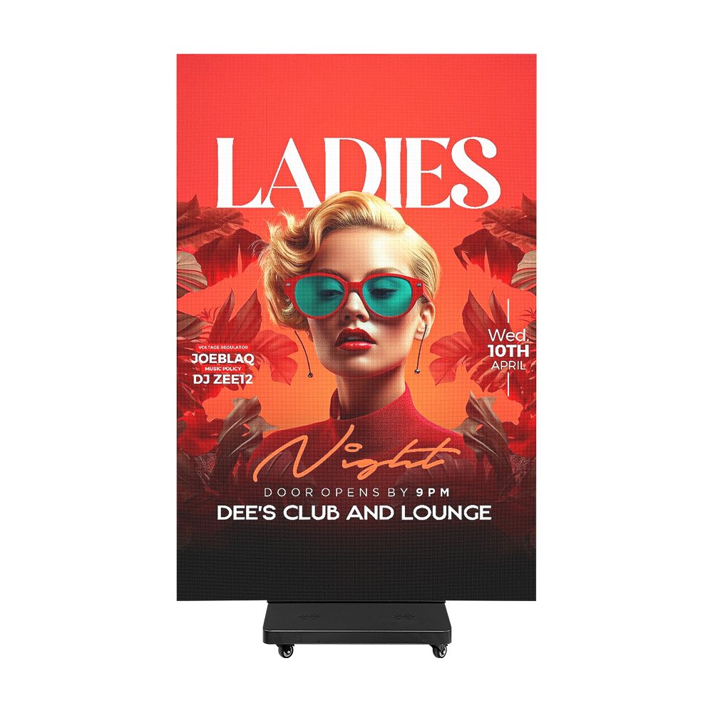 TOP DANCE Portable Digital Signage Tri-fold LED Poster Display