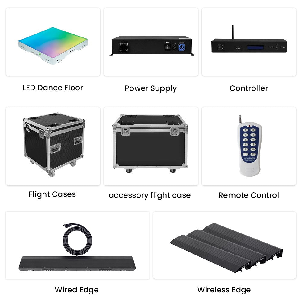 TOP DANCE Wireless LED Frosted Magnetic Dance Floor