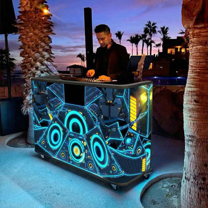 TOP DANCE P2.5 Built-in Drawers GOB Curved LED DJ Booth