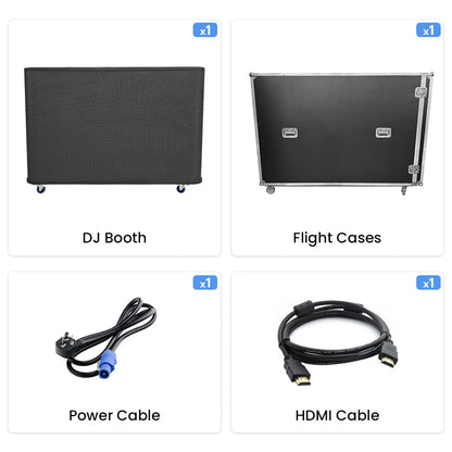 TOP DANCE P2.5 Built-in Drawers GOB Curved LED DJ Booth