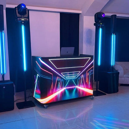 TOP DANCE P2.5 Built-in Drawers GOB Curved LED DJ Booth