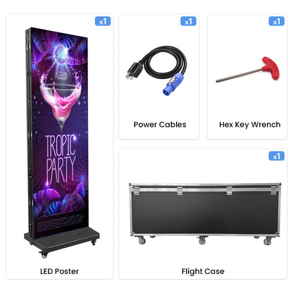 TOP DANCE P2.5 Portable Tri-fold LED Poster Display