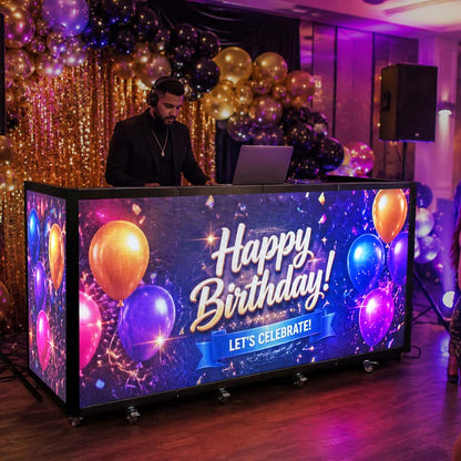 Cabina de DJ portátil y plegable con LED de píxeles personalizados TOP DANCE