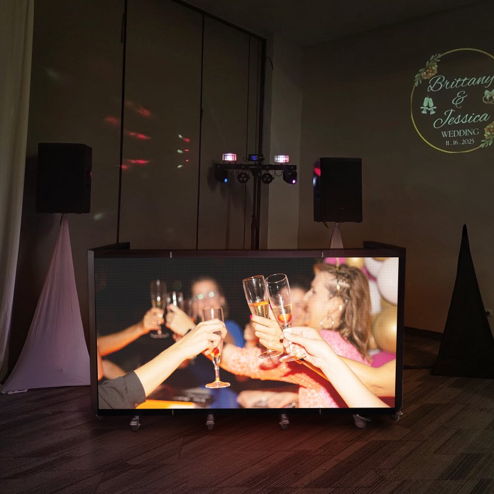 TOP DANCE Portable Custom Pixel LED Fully Folding DJ Booth