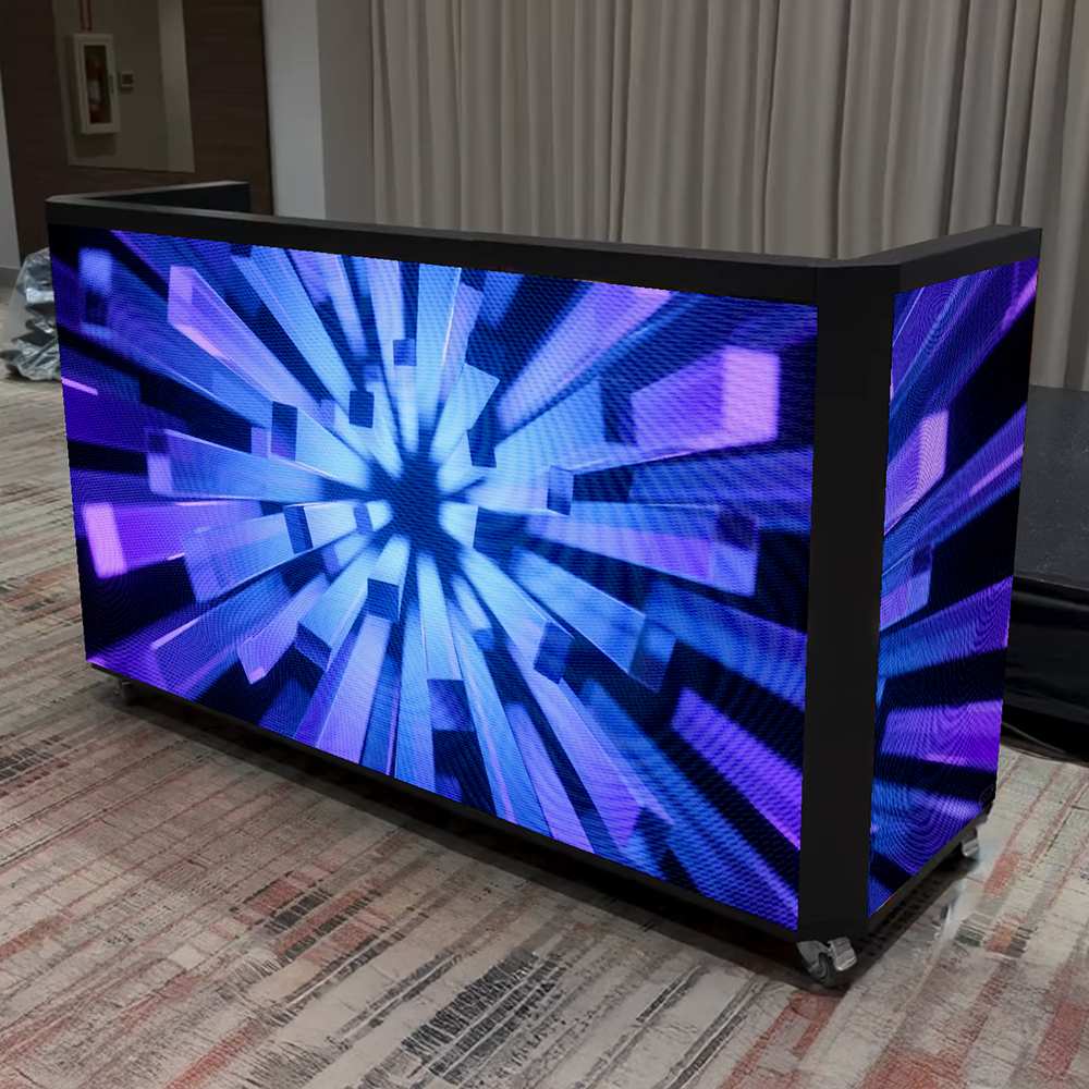 TOP DANCE Portable Custom Pixel LED Fully Folding DJ Booth