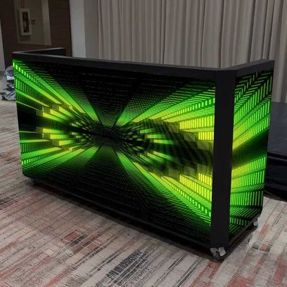 TOP DANCE Portable Custom Pixel LED Fully Folding DJ Booth