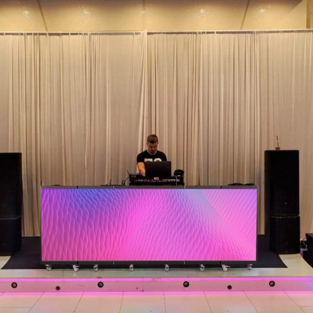 TOP DANCE Portable Custom Pixel LED Fully Folding DJ Booth