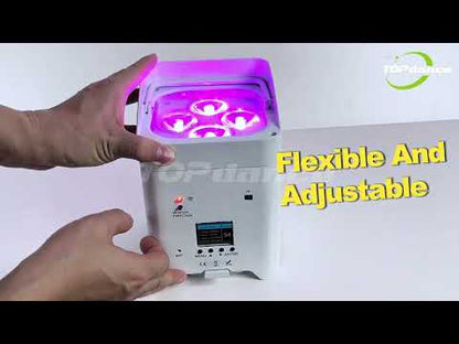 TOP DANCE Wireless Indoor 8800mAh Battery 6x15W LED Uplight