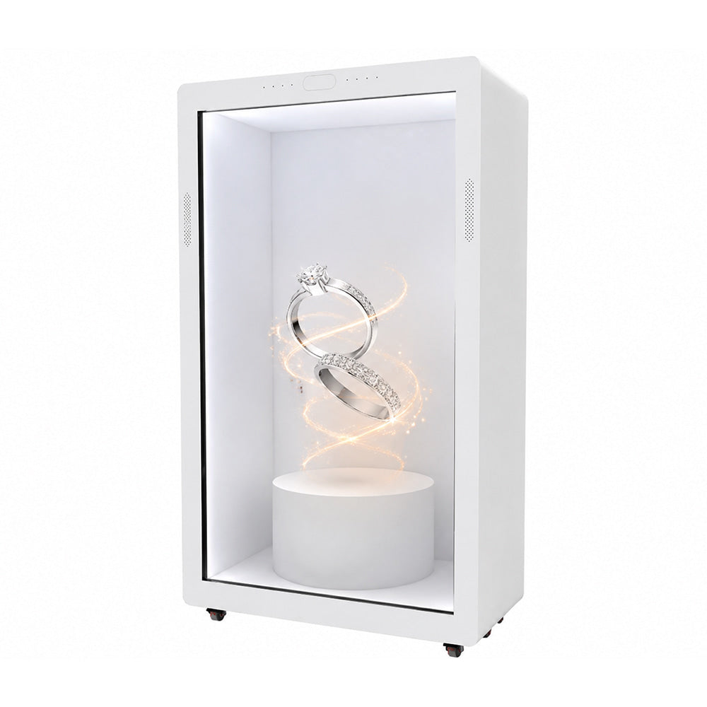 Physical product inside the holographic display box