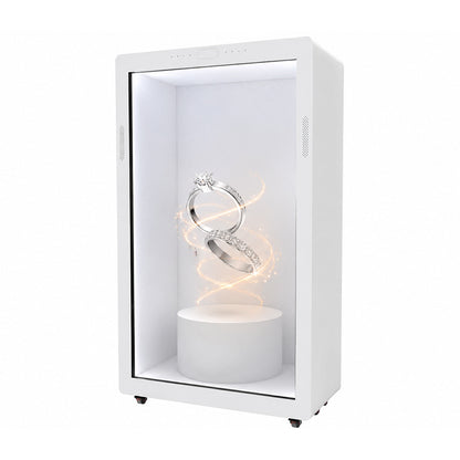 Physical product inside the holographic display box
