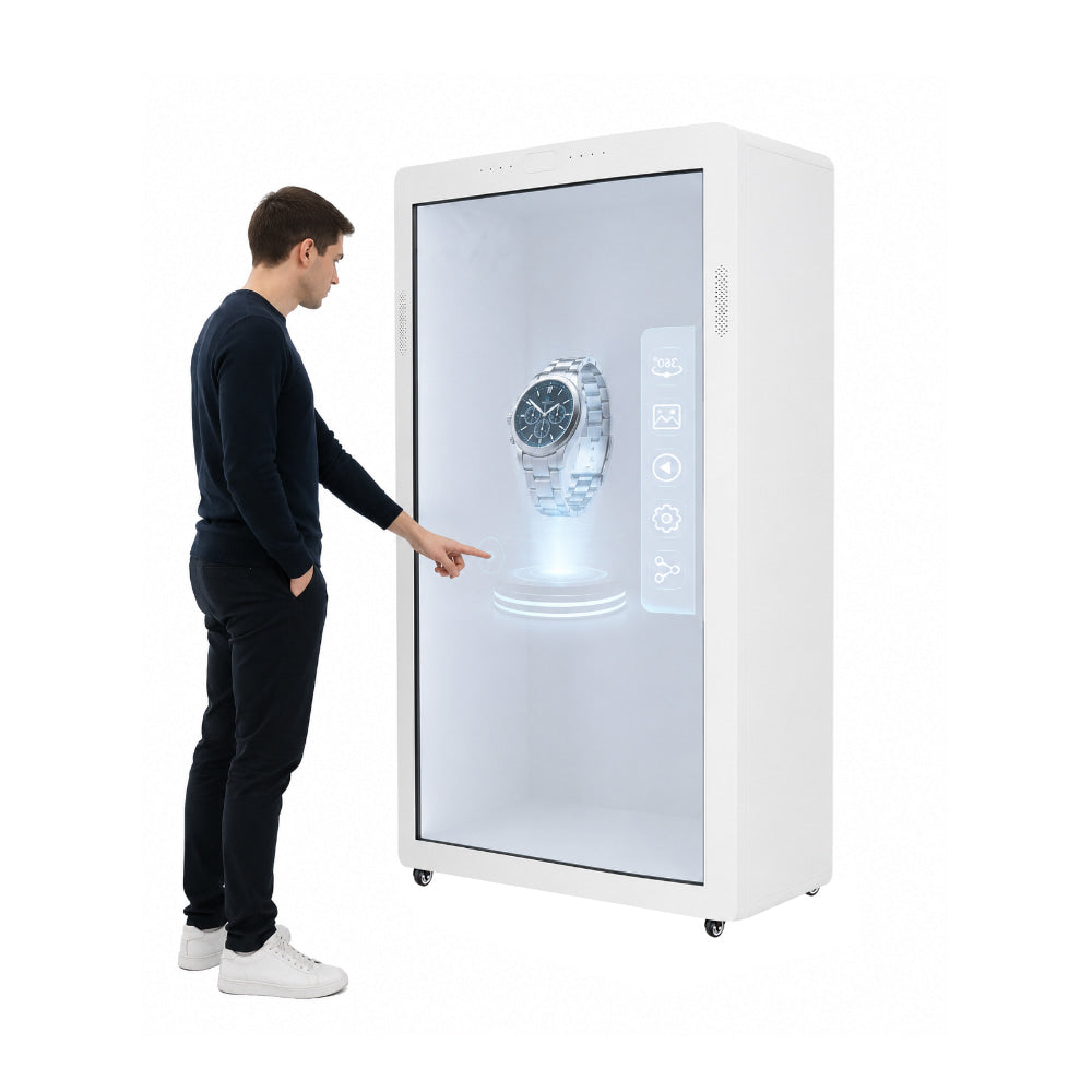 Interactive touch control on the holographic display box