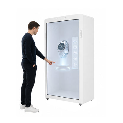 Interactive touch control on the holographic display box