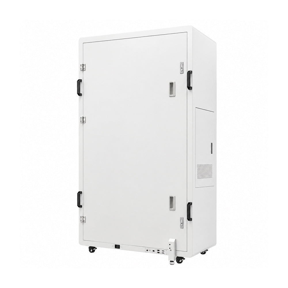 Rear view and handles of the holographic display box