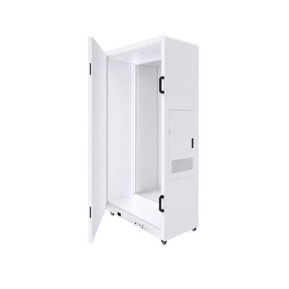 Open cabinet of the 3D holographic display box