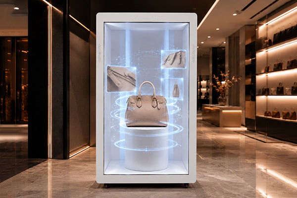 Physical product with floating 3D holographic content