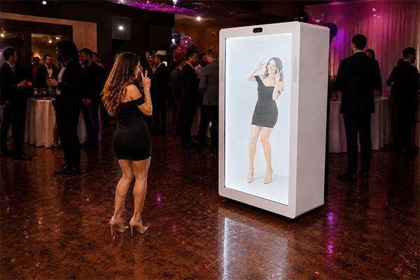 Camera speakers and photo booth event applications
