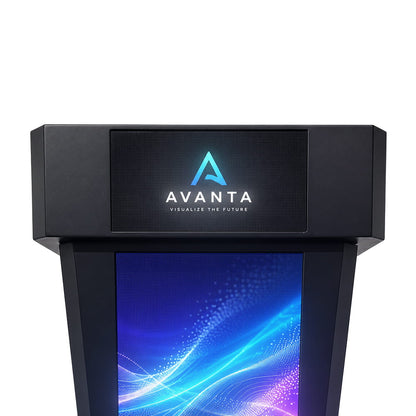 Upper LED brand screen on the Brandbar podium