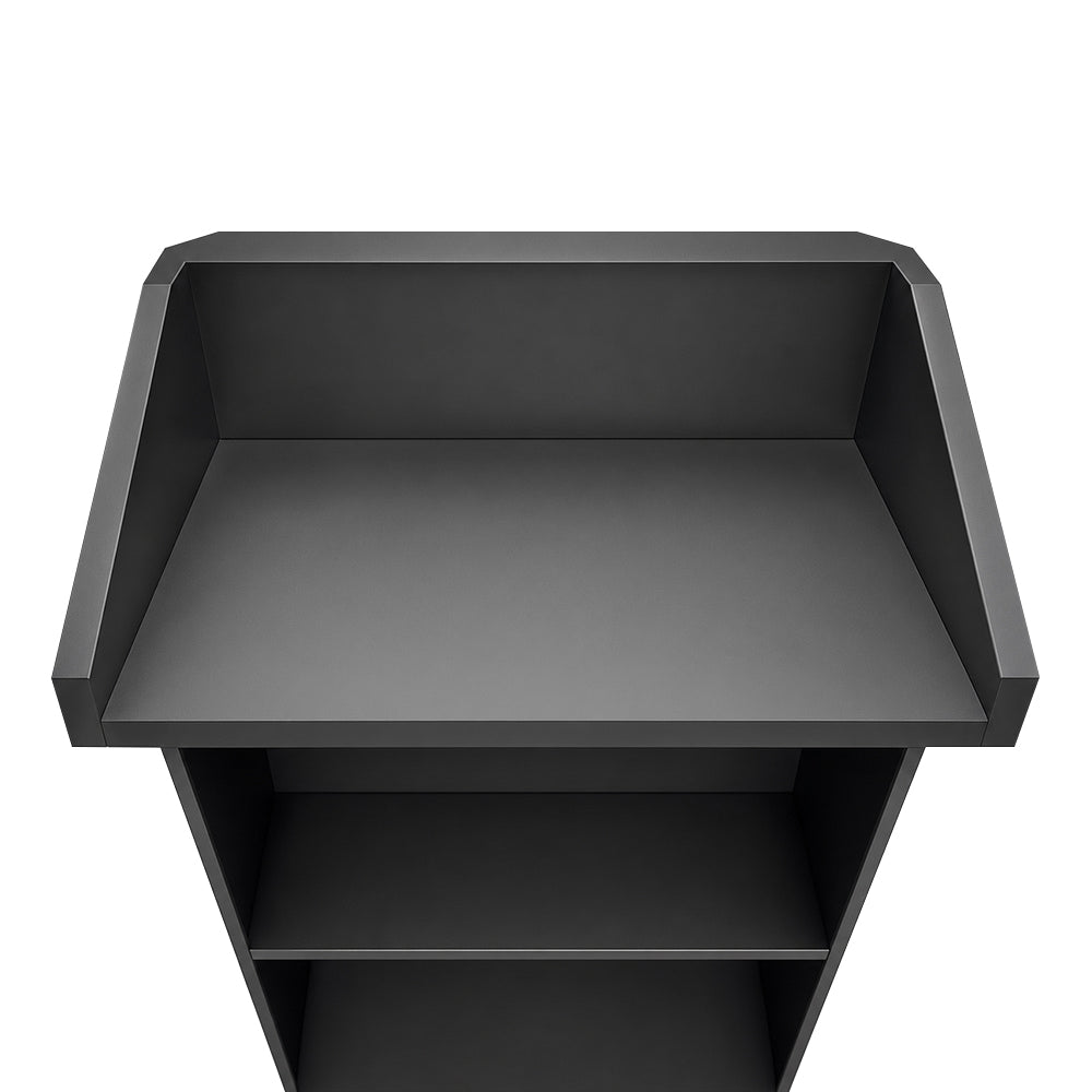 Storage shelf inside the Brandbar LED podium