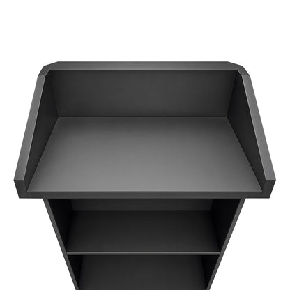 Storage shelf inside the Brandbar LED podium