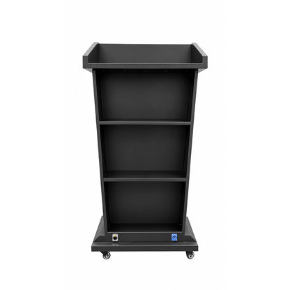 Rear storage view of the Brandbar LED podium