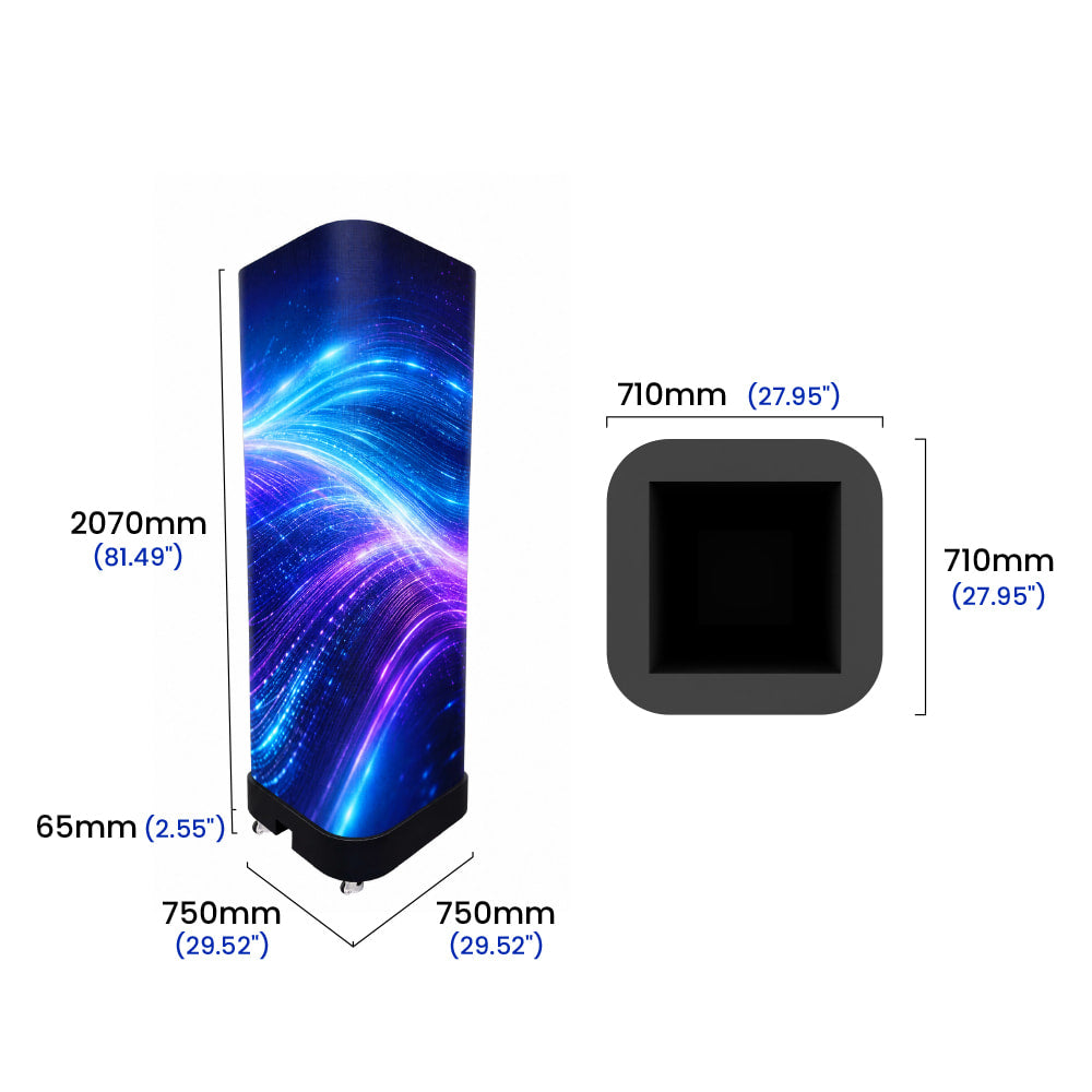 Curved cube LED display controller and connections