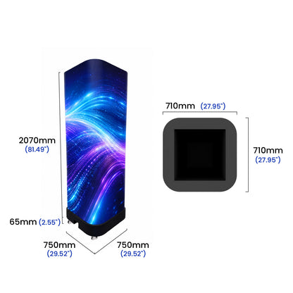 Curved cube LED display controller and connections