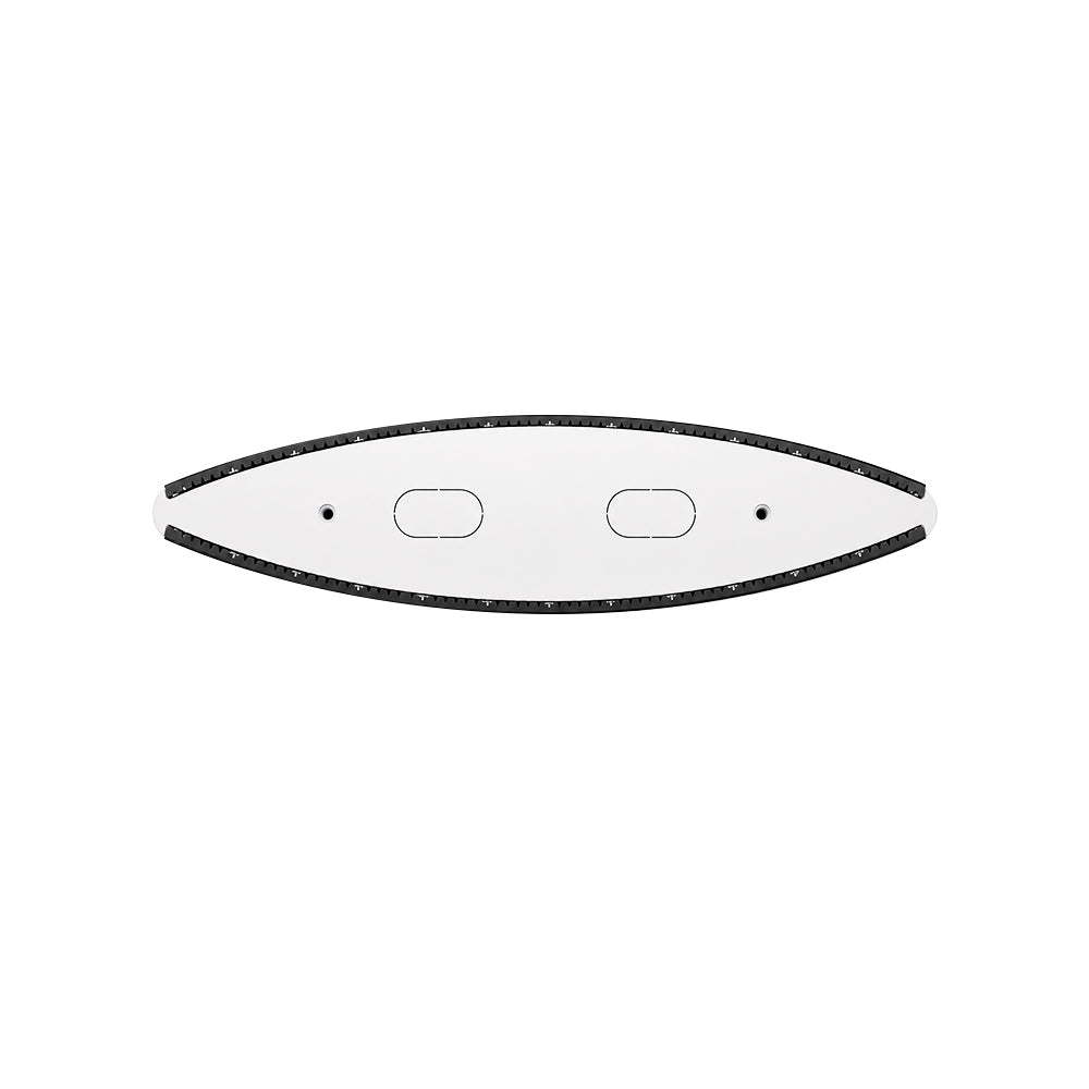 Curved top profile of the double side LED poster