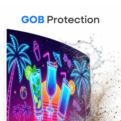 GOB protection on the curved LED display