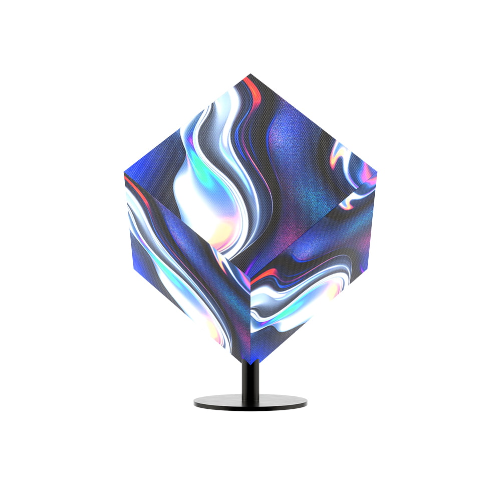Multi-face dynamic content on the LED cube display