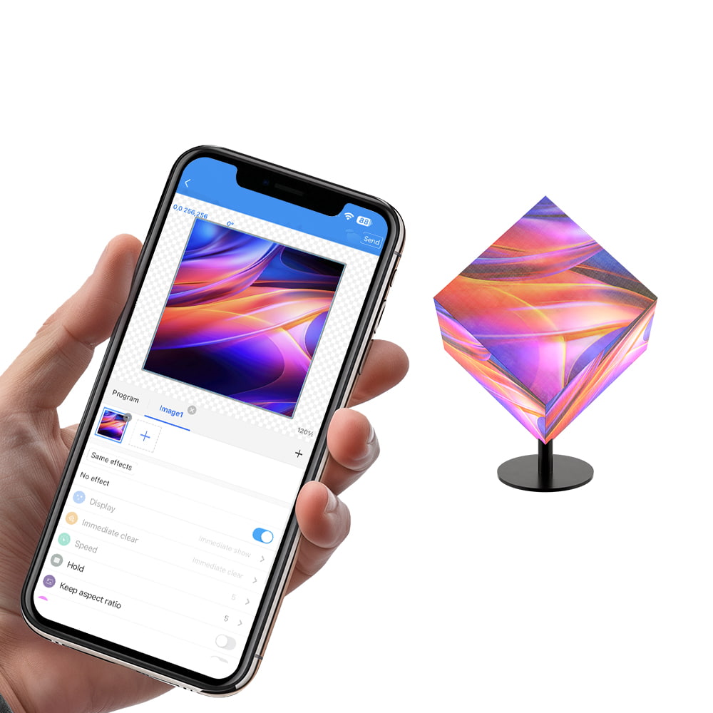 Phone Wi-Fi control for the LED cube display