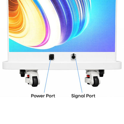 Power and signal ports on tri-side LED poster