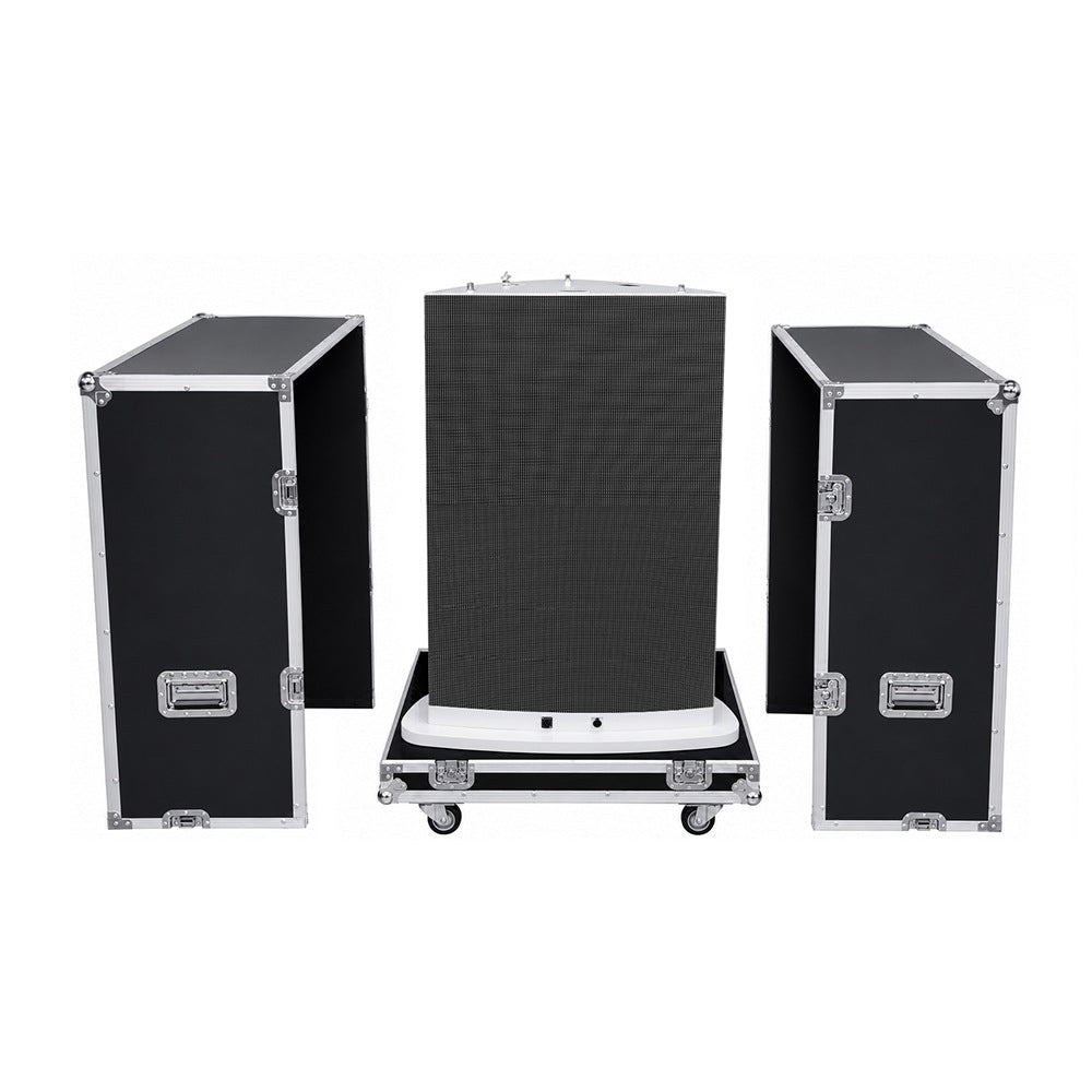 Tri-side LED poster screen flight cases